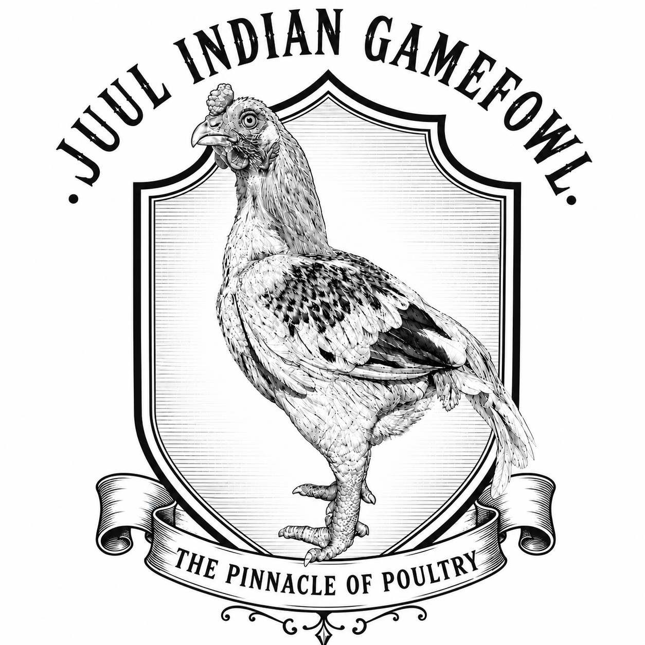 Juul Indian Gamefowl crest — The Pinnacle of Poultry